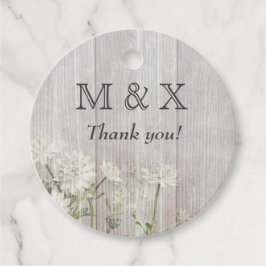 Rustikales Weißholz Rustikale Hochzeit oder Party Geschenkanhänger