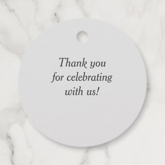 Rustikales Weißholz Rustikale Hochzeit oder Party Geschenkanhänger (Rückseite)