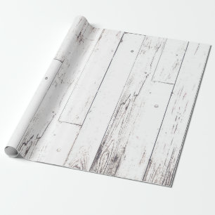 Rustikales Weißholz Shabby Chic Hochzeit Geschenkpapier