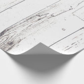 Rustikales Weißholz Shabby Chic Hochzeit Geschenkpapier (Ecke)