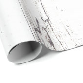 Rustikales Weißholz Shabby Chic Hochzeit Geschenkpapier (Rolleneckpunkt)