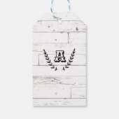 Rustikales Weißholz Shabby Chic Laurel Gastgeschen Geschenkanhänger (Rückseite)