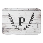 Rustikales Weißholz Shabby Chic Laurel Land Badematte (Vorderseite)