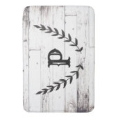 Rustikales Weißholz Shabby Chic Laurel Land Badematte (Vorderseite Vertikal)