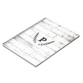 Rustikales Weißholz Shabby Chic Laurel Land Notizblock (Linke Seite)