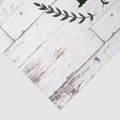 Rustikales Weißholz-Shabby Chic Laurel Wedding Seidenpapier (Ausschnitt)