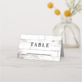 Rustikales Weißholz-Shabby Chic Sitzplatz Platzkarte (Rückseite)