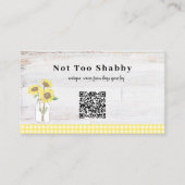 Rustikales Weißholz Shabby Hütte Chic Visitenkarte (Vorderseite)