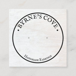 Rustikales Weißholz-Stuhlvorschau Quadratische Visitenkarte