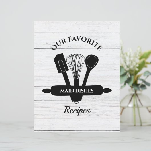 Rustikales Weißholz Tafelrezeptorenkochteil (Stehend Vorderseite)