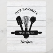 Rustikales Weißholz Tafelrezeptorenkochteil (Vorderseite)