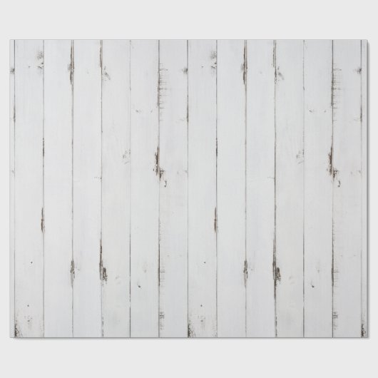 Rustikales Weißholz-Ton-Papier Geschenkpapier (Flach)