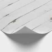 Rustikales Weißholz-Ton-Papier Geschenkpapier (Ecke)