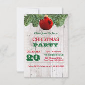 Rustikales Weißholz- und Kieferngebirge Einladung (Vorderseite)