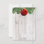 Rustikales Weißholz- und Kieferngebirge Einladung (Rückseite)