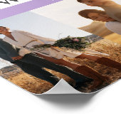 Rustikales Weißholzholz Hochzeit neu 4-Foto Poster (Ecke)