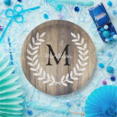 Rustikales Weißland Laurels Light Barn Wood Pappteller (Party)