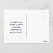 Rustikales Weißmilch Jug mit Blume Vielen Dank Postkarte (Rückseite)