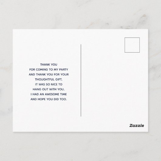 Rustikales Weißmilch Jug mit Blume Vielen Dank Postkarte (Rückseite)