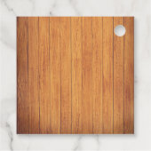 Rustikales Weißmilch Jug mit Orangen Blume Hochzei Geschenkanhänger (Rückseite)