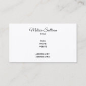 Rustikales Weißmilchjogg mit orangefarbenem Blume- Visitenkarte (Rückseite)