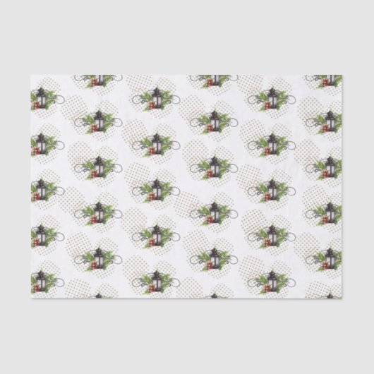 Rustikales Weißzunge Laternengewebe Seidenpapier (Vorderseite)