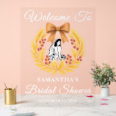 Rustikales Weizen & Berry Fall Brautparty Willkomm Acrylschild (Hochzeit)