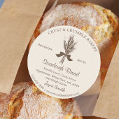 Rustikales Weizengebäck Runder Aufkleber