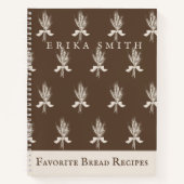 Rustikales Weizenmuster Lieblingsbrotrezepte Notizblock (Vorderseite)