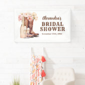 Rustikales WELCOME Stiefel Bubbly Cowgirl BRAUTPAR Banner (Insitu)