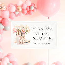 Rustikales WELCOME Stiefel Bubbly Cowgirl BRAUTPAR Banner