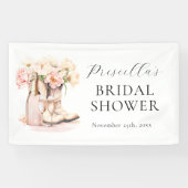 Rustikales WELCOME Stiefel Bubbly Cowgirl BRAUTPAR Banner (Horizontal)