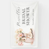 Rustikales WELCOME Stiefel Bubbly Cowgirl BRAUTPAR Banner (Vertikal)