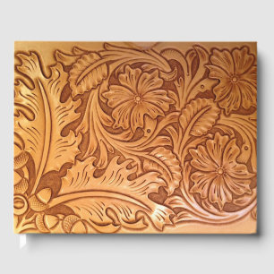 Rustikales Western aus braunem Cowboy Gästebuch