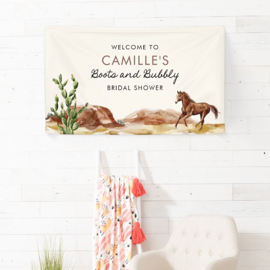 Rustikales Western Brautparty Willkommensbanner Banner (Insitu)