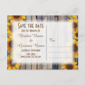 Rustikales Western Cowboy Ranch Thema Save the Dat Ankündigungspostkarte (Rückseite)