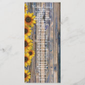 Rustikales Western Cowboy Thema Kirchenhochzeit Pr Programm (Rückseite)