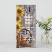 Rustikales Western Cowboy Thema Kirchenhochzeit Pr Programm (Stehend Vorderseite)