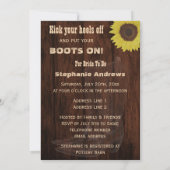 Rustikales Western Cowgirl Brautparty Einladung (Rückseite)