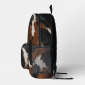 Rustikales Western Cowhide-Muster Bedruckter Rucksack (Rechts)