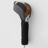 Rustikales Western Cowhide-Muster mit Monogramm Golf Headcover (angewinkelt)