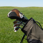 Rustikales Western Cowhide-Muster mit Monogramm Golf Headcover (In SItu)