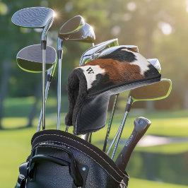 Rustikales Western Cowhide-Muster mit Monogramm Golf Headcover