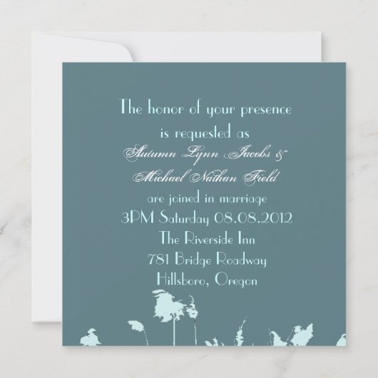 rustikales Western Einladung (Rückseite)