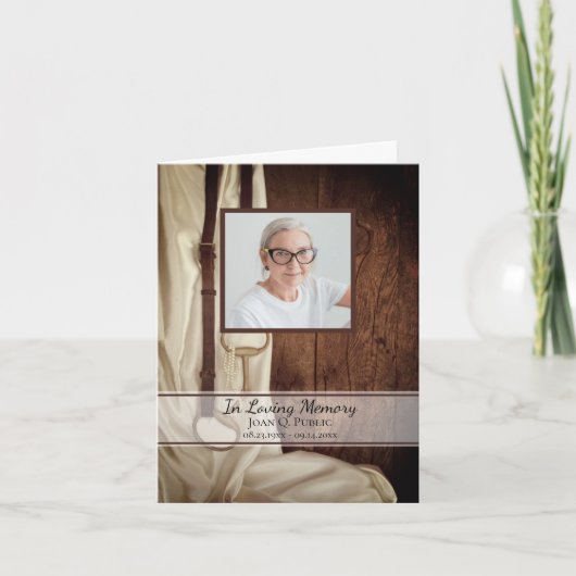 Rustikales Western--Gedenkfest Beileid Dankeskarte (Vorderseite)