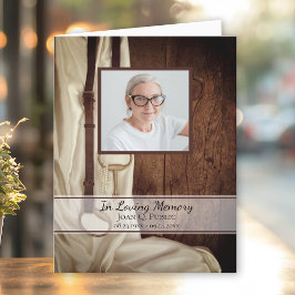 Rustikales Western--Gedenkfest Beileid Dankeskarte