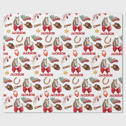 Rustikales Western Geschenkpapier (Flach)