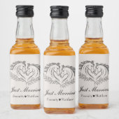 Rustikales Western Hochzeit Nur verheiratet Alkoholflaschenetikett (Flaschen)