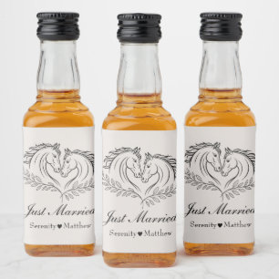 Rustikales Western Hochzeit Nur verheiratet Alkoholflaschenetikett