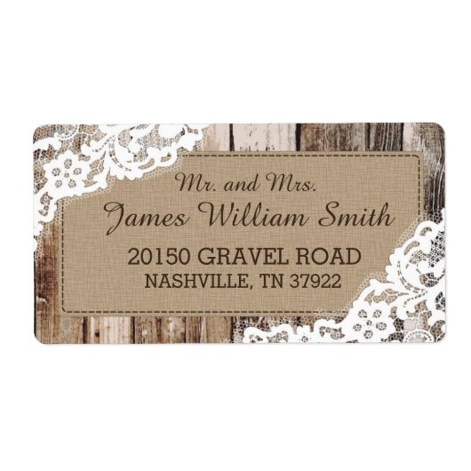 Rustikales Western-Hochzeitstil für Holz und Spitz (Vorne)